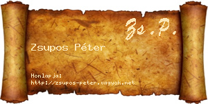 Zsupos Péter névjegykártya